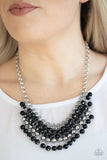 Jubilant Jingle - Black Necklace - Paparazzi Accessories Necklace Bedazzle Me Pretty Mobile Fashion Boutique