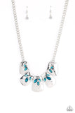 Jubilee Jingle - Blue Necklace - Paparazzi Accessories Necklace Bedazzle Me Pretty Mobile Fashion Boutique