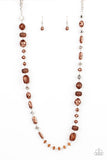 Juicy Gossip - Brown Necklace - Paparazzi Accessories Necklace Bedazzle Me Pretty Mobile Fashion Boutique