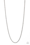 Jump Street - Silver Mens Necklace - Paparazzi Accessories Mens Necklace Bedazzle Me Pretty Mobile Fashion Boutique