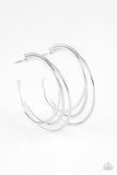 Jumpin Through Hoops - Silver Earrings - Paparazzi Accessories Earrings Bedazzle Me Pretty Mobile Fashion Boutique