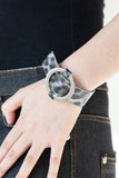 Jungle Cat Couture - Silver Bracelet - Paparazzi Accessories Bracelet Bedazzle Me Pretty Mobile Fashion Boutique
