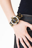 Jungle Cat Couture - Yellow Bracelet - Paparazzi Accessories Bracelet Bedazzle Me Pretty Mobile Fashion Boutique