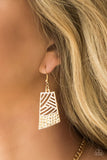 Jungle Cat Jam - Gold Necklace - Paparazzi Accessories Necklace Bedazzle Me Pretty Mobile Fashion Boutique