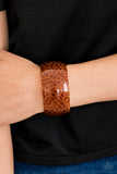 Jungle Cruise - Brown Bracelet - Paparazzi Accessories Bracelet Bedazzle Me Pretty Mobile Fashion Boutique