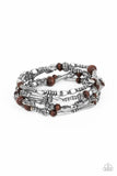 Jungle Jubilee - Brown Bracelet - Paparazzi Accessories Bracelet Bedazzle Me Pretty Mobile Fashion Boutique