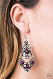 Jungle Runway - Purple Earrings - Paparazzi Accessories Earrings Bedazzle Me Pretty Mobile Fashion Boutique