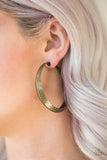 Jungle To Jungle - Brass Earrings - Paparazzi Accessories Earrings Bedazzle Me Pretty Mobile Fashion Boutique