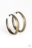Jungle To Jungle - Brass Earrings - Paparazzi Accessories Earrings Bedazzle Me Pretty Mobile Fashion Boutique