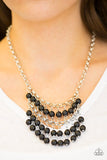 Jurassic Park Party - Black Necklace - Paparazzi Accessories Necklace Bedazzle Me Pretty Mobile Fashion Boutique