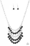 Jurassic Park Party - Black Necklace - Paparazzi Accessories Necklace Bedazzle Me Pretty Mobile Fashion Boutique