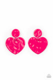Just a Little Crush - Pink Post Earrings - Paparazzi Accessories Post Earrings Bedazzle Me Pretty Mobile Fashion Boutique