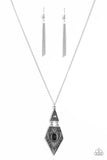 Just A Mirage - Black Necklace - Paparazzi Accessories Necklace Bedazzle Me Pretty Mobile Fashion Boutique