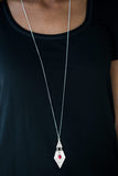 Just A Mirage - Red Necklace - Paparazzi Accessories Necklace Bedazzle Me Pretty Mobile Fashion Boutique