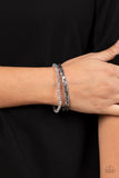 Just a Spritz - Silver Bracelet - Paparazzi Accessories Bracelet Bedazzle Me Pretty Mobile Fashion Boutique
