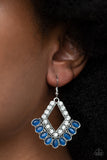 Just BEAM Happy - Blue Earrings - Paparazzi Accessories Earrings Bedazzle Me Pretty Mobile Fashion Boutique