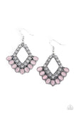 Just BEAM Happy - Pink Earrings - Paparazzi Accessories Earrings Bedazzle Me Pretty Mobile Fashion Boutique