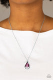 Just Drop It! - Purple Necklace - Paparazzi Accessories Necklace Bedazzle Me Pretty Mobile Fashion Boutique