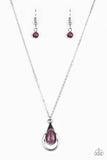 Just Drop It! - Purple Necklace - Paparazzi Accessories Necklace Bedazzle Me Pretty Mobile Fashion Boutique
