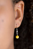 Just Drop It! - Yellow Necklace - Paparazzi Accessories Necklace Bedazzle Me Pretty Mobile Fashion Boutique