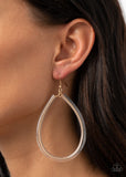 Just ENCASE You Missed It - Gold Earrings - Paparazzi Accessories Earrings Bedazzle Me Pretty Mobile Fashion Boutique