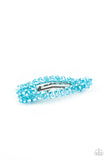 Just Follow The Glitter - Blue Hair Clip - Paparazzi Accessories Hair Clip Bedazzle Me Pretty Mobile Fashion Boutique
