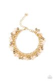 Just For The FUND Of It! - Gold Bracelet - Paparazzi Accessories Bracelet Bedazzle Me Pretty Mobile Fashion Boutique