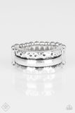 Just Go For GRIT! - Silver Ring - Paparazzi Accessories Ring Bedazzle Me Pretty Mobile Fashion Boutique