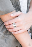 Just Go For GRIT! - Silver Ring - Paparazzi Accessories Ring Bedazzle Me Pretty Mobile Fashion Boutique