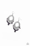 Just Say NOIR - Purple Earrings - Paparazzi Accessories Earrings Bedazzle Me Pretty Mobile Fashion Boutique