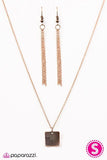 Just The Way You Are - Copper Necklace - Paparazzi Accessories Necklace Bedazzle Me Pretty Mobile Fashion Boutique