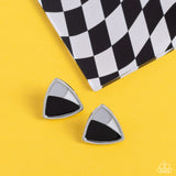 Kaleidoscopic Collision - Black Post Earrings - Paparazzi Accessories Post Earrings Bedazzle Me Pretty Mobile Fashion Boutique