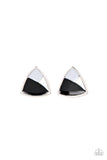 Kaleidoscopic Collision - Black Post Earrings - Paparazzi Accessories Post Earrings Bedazzle Me Pretty Mobile Fashion Boutique