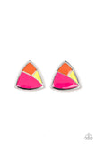 Kaleidoscopic Collision - Multi Post Earrings - Paparazzi Accessories Post Earrings Bedazzle Me Pretty Mobile Fashion Boutique