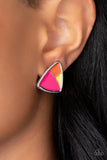 Kaleidoscopic Collision - Multi Post Earrings - Paparazzi Accessories Post Earrings Bedazzle Me Pretty Mobile Fashion Boutique