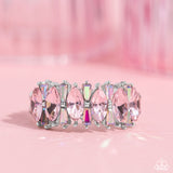 Kaleidoscopic Knockout - Pink Ring - Paparazzi Accessories Ring Bedazzle Me Pretty Mobile Fashion Boutique