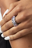 Kaleidoscopic Knockout - Purple Ring - Paparazzi Accessories Ring Bedazzle Me Pretty Mobile Fashion Boutique