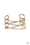 Karmic Connection - Brass Bracelet - Paparazzi Accessories Bracelet Bedazzle Me Pretty Mobile Fashion Boutique