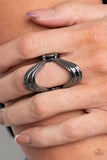 Keep An Open Mind - Black Ring - Paparazzi Accessories Ring Bedazzle Me Pretty Mobile Fashion Boutique