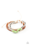 Keep At ROAM Temperature - Green Bracelet - Paparazzi Accessories Bracelet Bedazzle Me Pretty Mobile Fashion Boutique