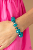 Keep GLOWING Forward - Blue Bracelet - Paparazzi Accessories Bracelet Bedazzle Me Pretty Mobile Fashion Boutique