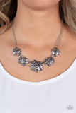 Keep Guard - Black Necklace - Paparazzi Accessories Necklace Bedazzle Me Pretty Mobile Fashion Boutique