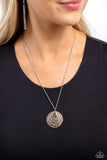 Keep Moving Forward - Silver Necklace - Paparazzi Accessories Necklace Bedazzle Me Pretty Mobile Fashion Boutique