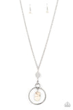 Keep the PIECE - White Necklace - Paparazzi Accessories Necklace Bedazzle Me Pretty Mobile Fashion Boutique