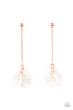 Keep Them In Suspense - Copper Post Earrings - Paparazzi Accessories Post Earrings Bedazzle Me Pretty Mobile Fashion Boutique