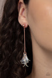 Keep Them In Suspense - Copper Post Earrings - Paparazzi Accessories Post Earrings Bedazzle Me Pretty Mobile Fashion Boutique
