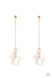 Keep Them In Suspense - Gold Post Earrings - Paparazzi Accessories Post Earrings Bedazzle Me Pretty Mobile Fashion Boutique