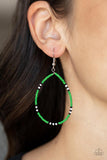 Keep Up The Good BEADWORK - Green Earrings - Paparazzi Accessories Earrings Bedazzle Me Pretty Mobile Fashion Boutique