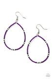 Keep Up The Good BEADWORK - Purple Earrings - Paparazzi Accessories Earrings Bedazzle Me Pretty Mobile Fashion Boutique