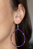 Keep Up The Good BEADWORK - Purple Earrings - Paparazzi Accessories Earrings Bedazzle Me Pretty Mobile Fashion Boutique